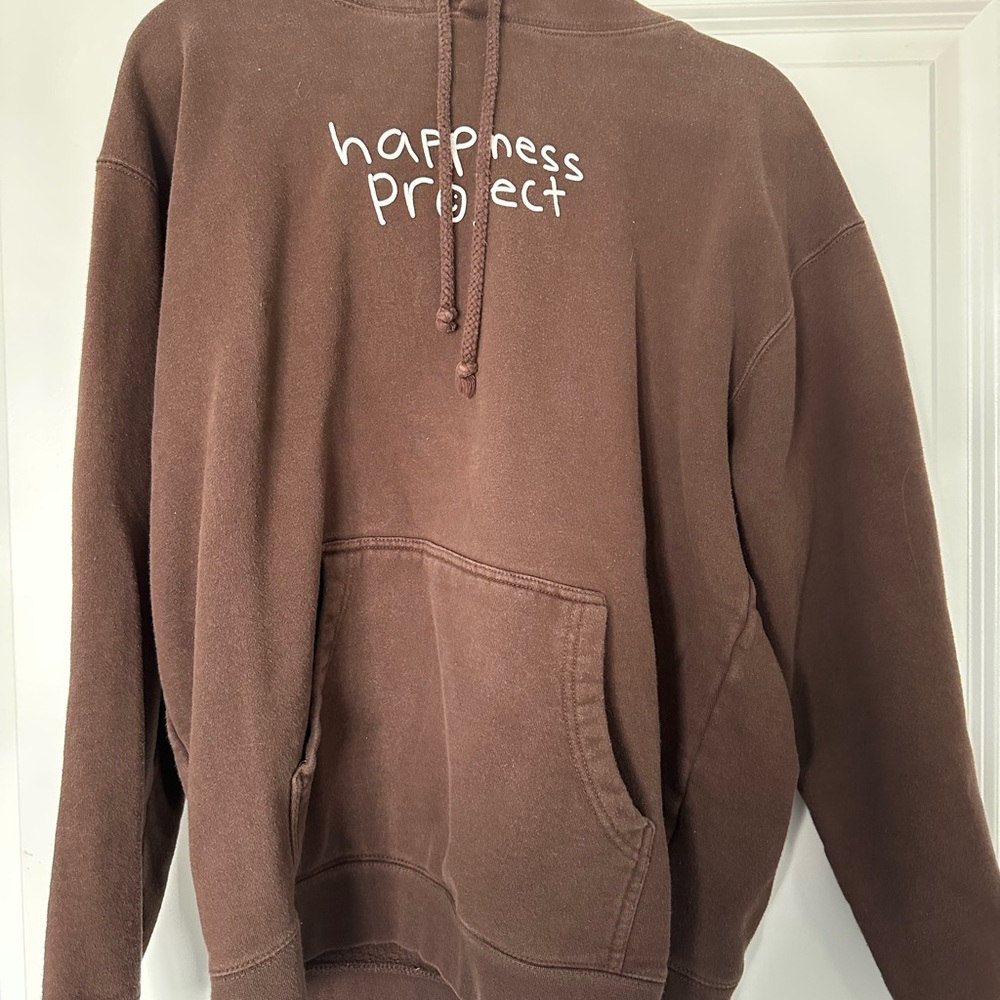 The Happiness Project Brown Hoodie